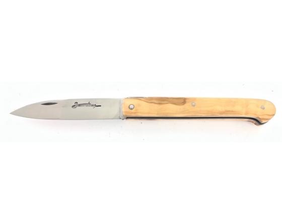 Couteau d'office, plein manche en olivier, 8cm
