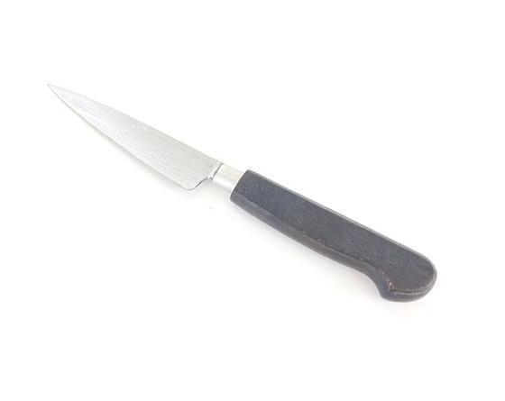 Carbon - Couteau d'office 9 cm martelé avec protection de lame Sabatie 
