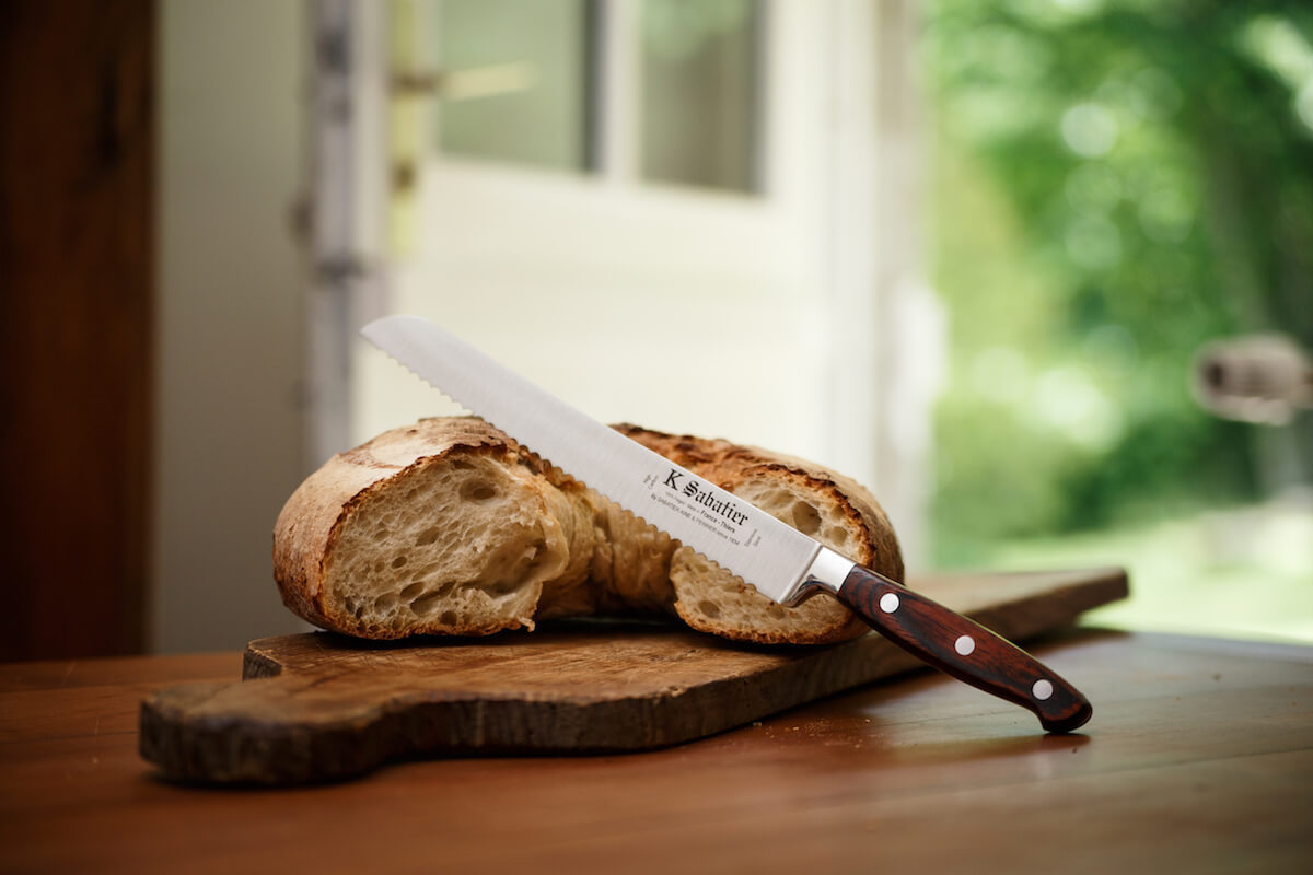 Sabatier Olive Wood Bread Knife 8 High Carbon / Stainless / Stainless  Rivets